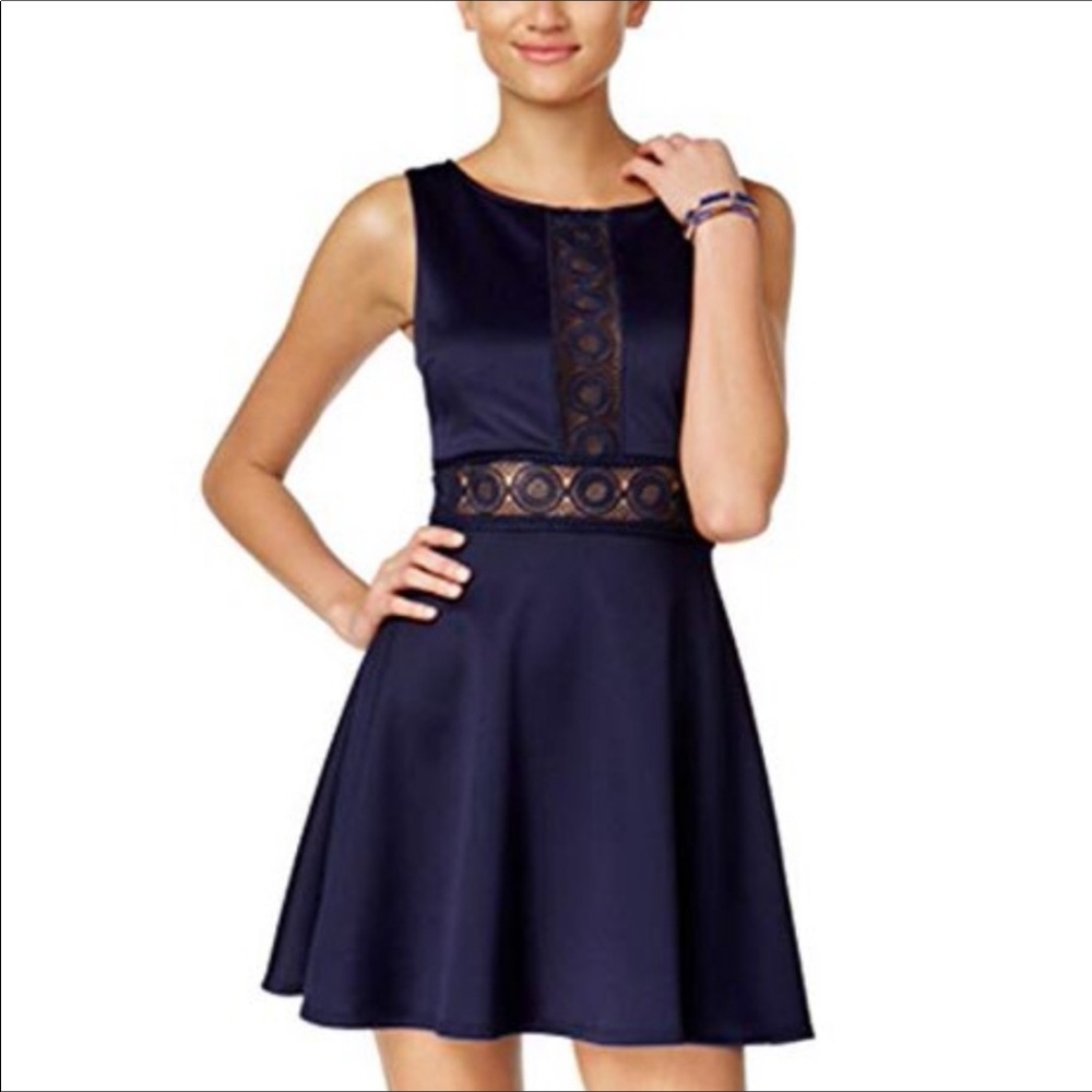 Blue Crystal Doll Cocktail Dress NWT Size 5